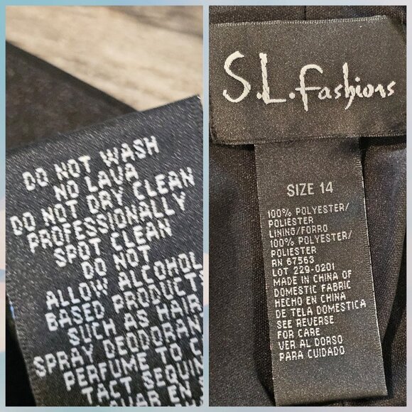 Y2K Black Midi Dress Cocktail Size 14 Assymetrical Whimsigoth Embroidered Beaded - Picture 12 of 13